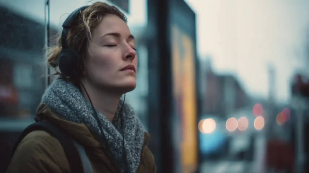 Kort bön under en vardagspaus vid busshållplats.